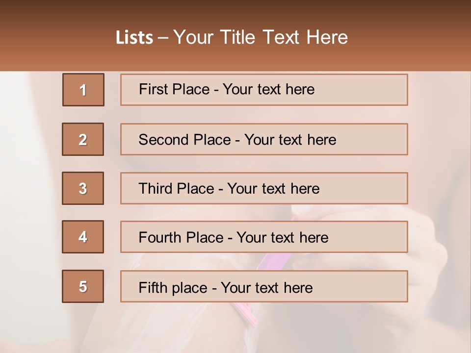 Woman Shaving Her Legs PowerPoint Template