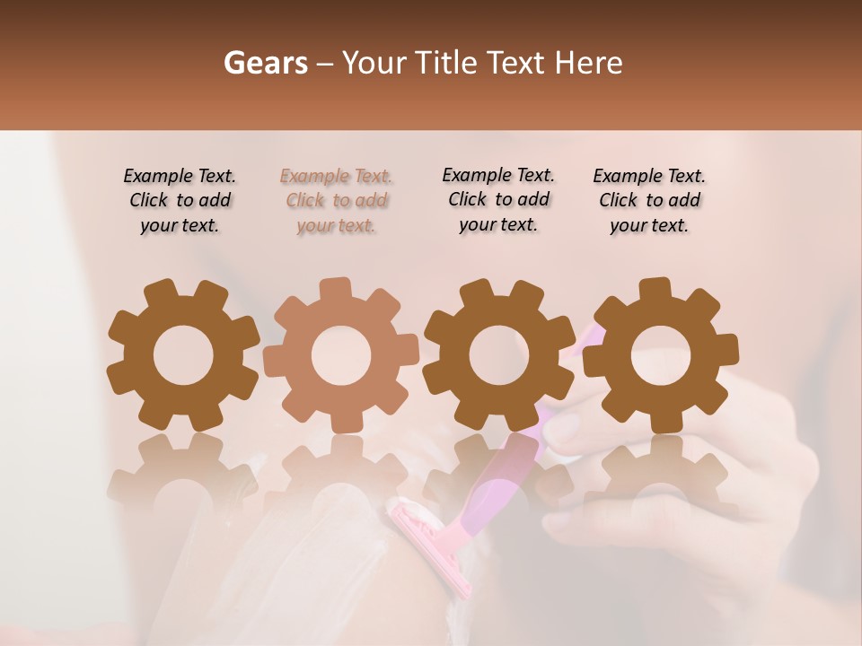 Woman Shaving Her Legs PowerPoint Template