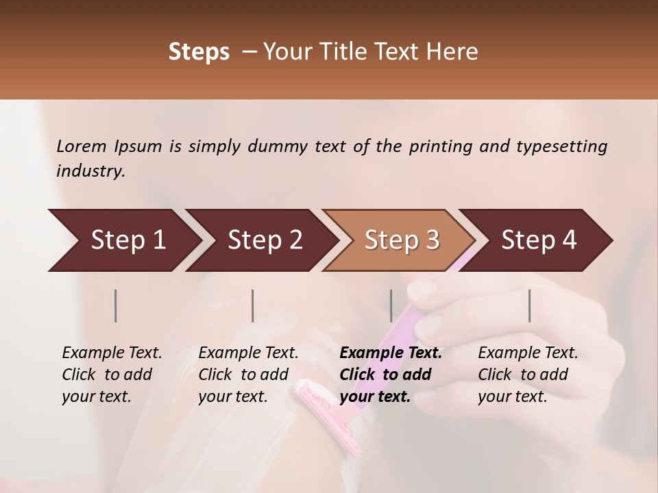 Woman Shaving Her Legs PowerPoint Template