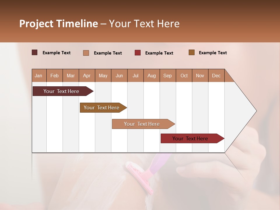 Woman Shaving Her Legs PowerPoint Template