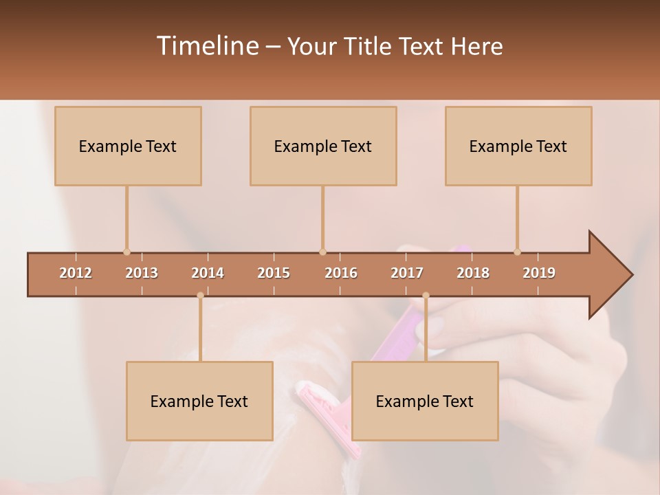 Woman Shaving Her Legs PowerPoint Template