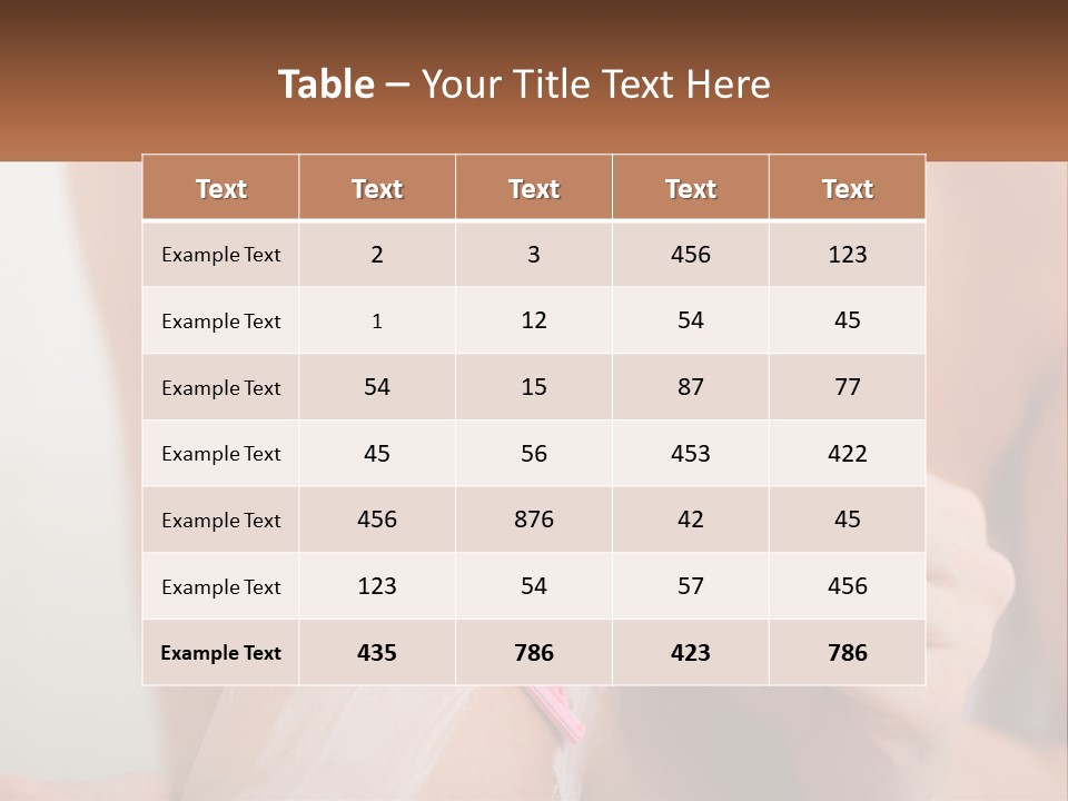 Woman Shaving Her Legs PowerPoint Template