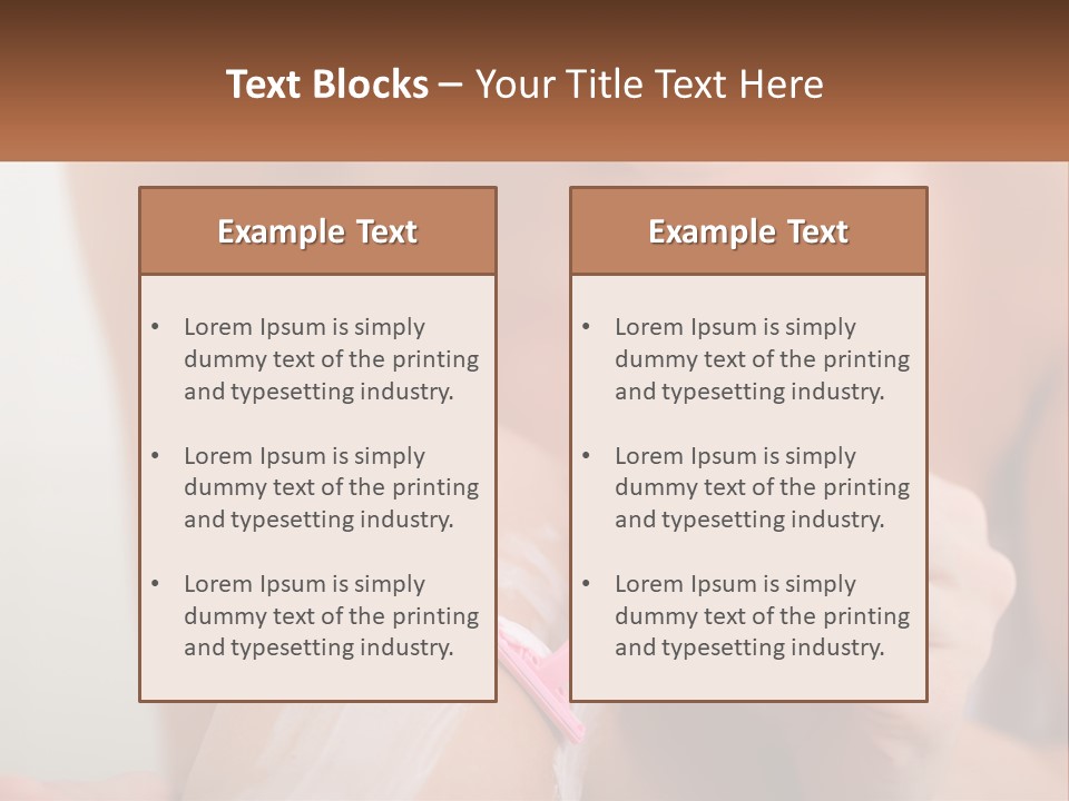 Woman Shaving Her Legs PowerPoint Template