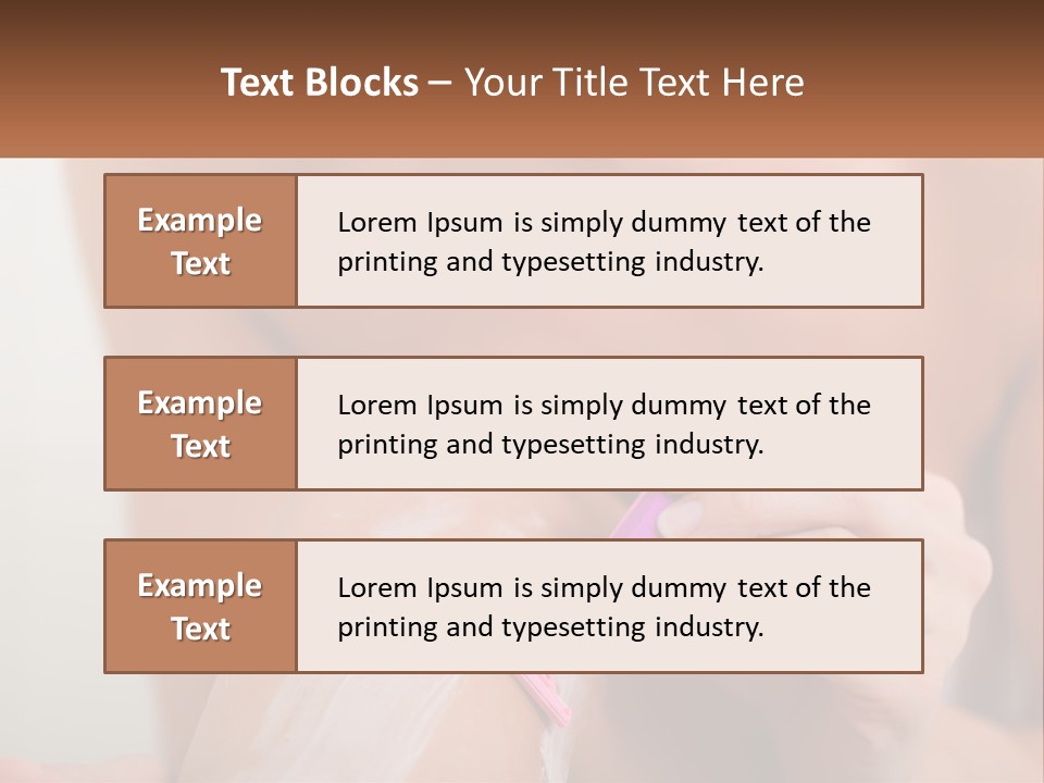 Woman Shaving Her Legs PowerPoint Template