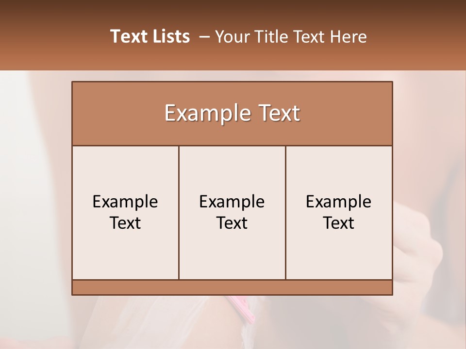 Woman Shaving Her Legs PowerPoint Template
