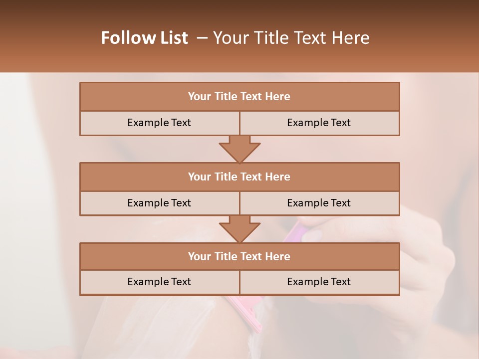 Woman Shaving Her Legs PowerPoint Template