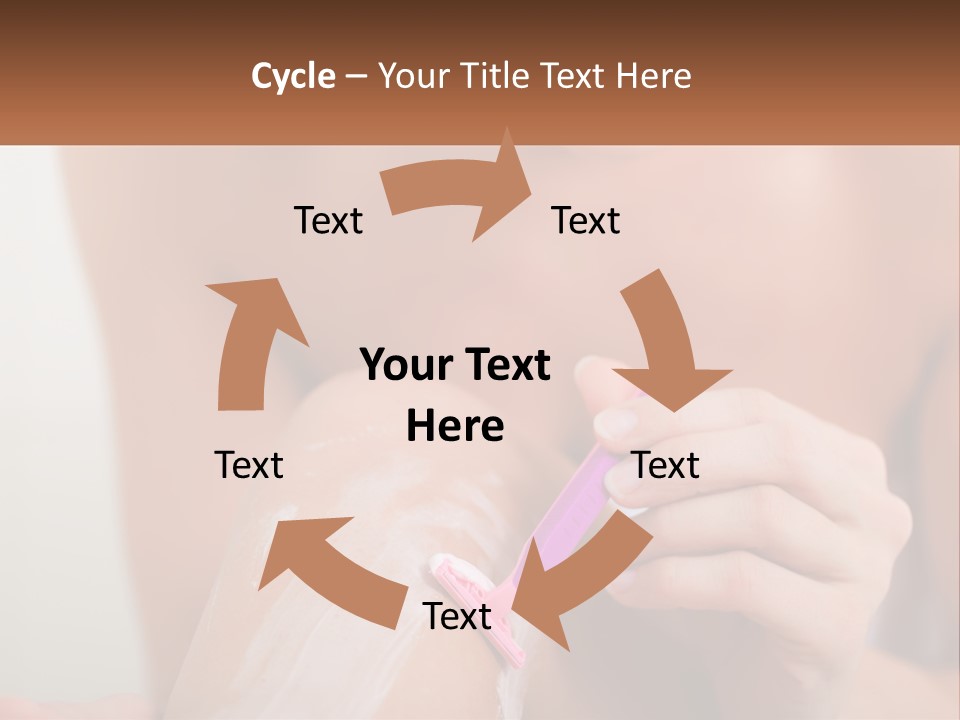 Woman Shaving Her Legs PowerPoint Template