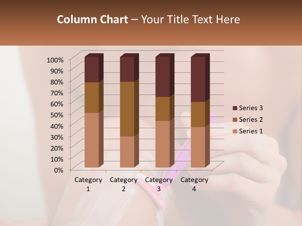 Woman Shaving Her Legs PowerPoint Template