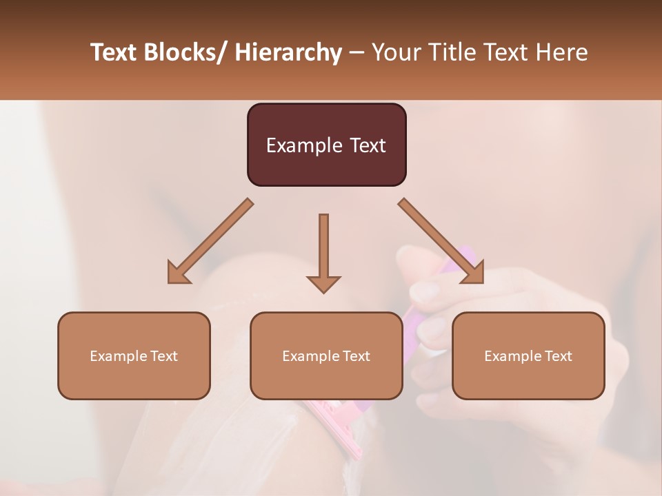 Woman Shaving Her Legs PowerPoint Template