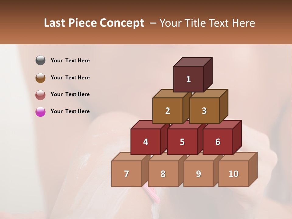 Woman Shaving Her Legs PowerPoint Template