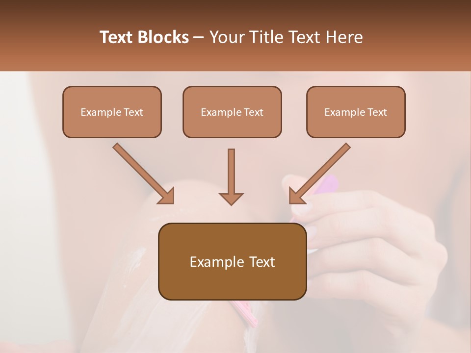 Woman Shaving Her Legs PowerPoint Template