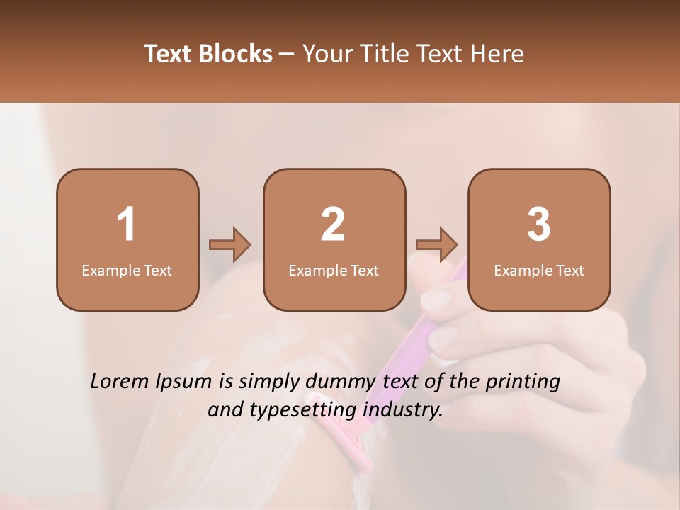 Woman Shaving Her Legs PowerPoint Template