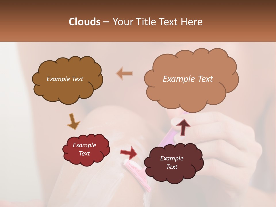 Woman Shaving Her Legs PowerPoint Template