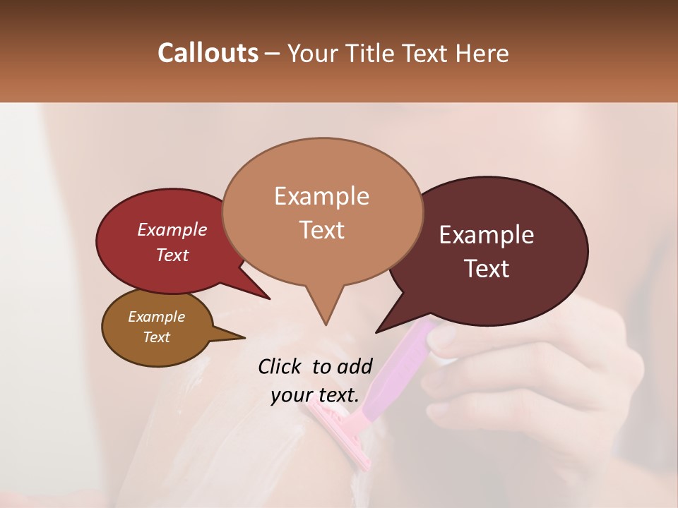 Woman Shaving Her Legs PowerPoint Template