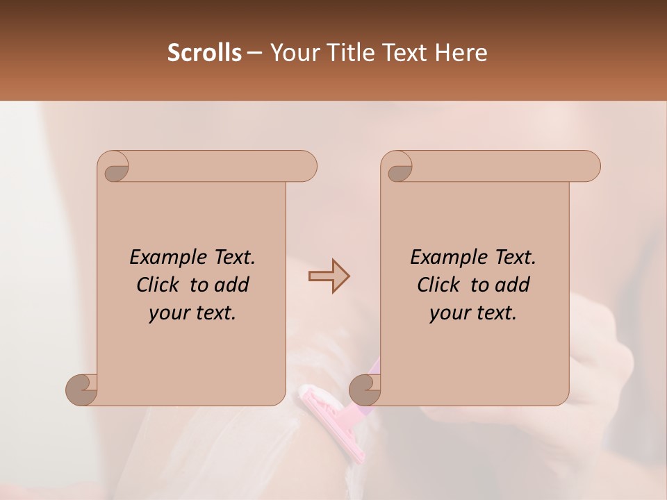 Woman Shaving Her Legs PowerPoint Template