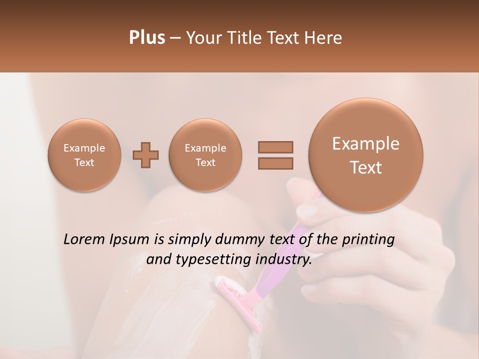 Woman Shaving Her Legs PowerPoint Template