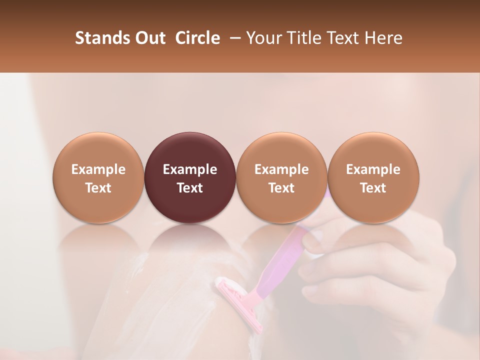 Woman Shaving Her Legs PowerPoint Template