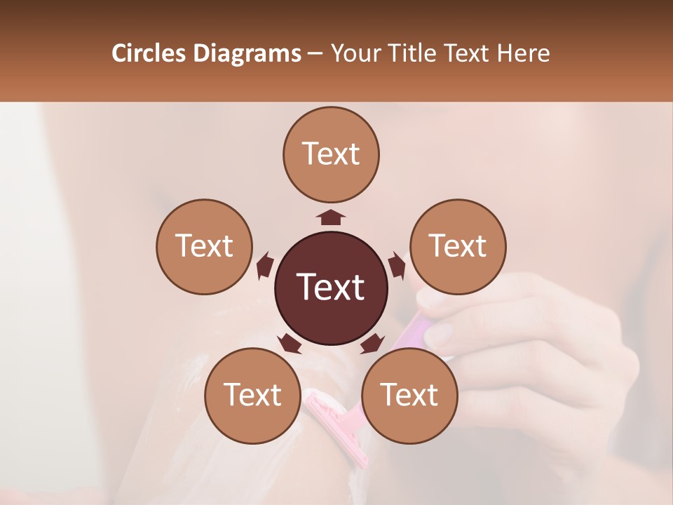 Woman Shaving Her Legs PowerPoint Template