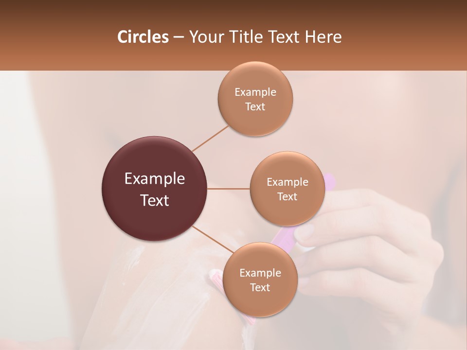 Woman Shaving Her Legs PowerPoint Template