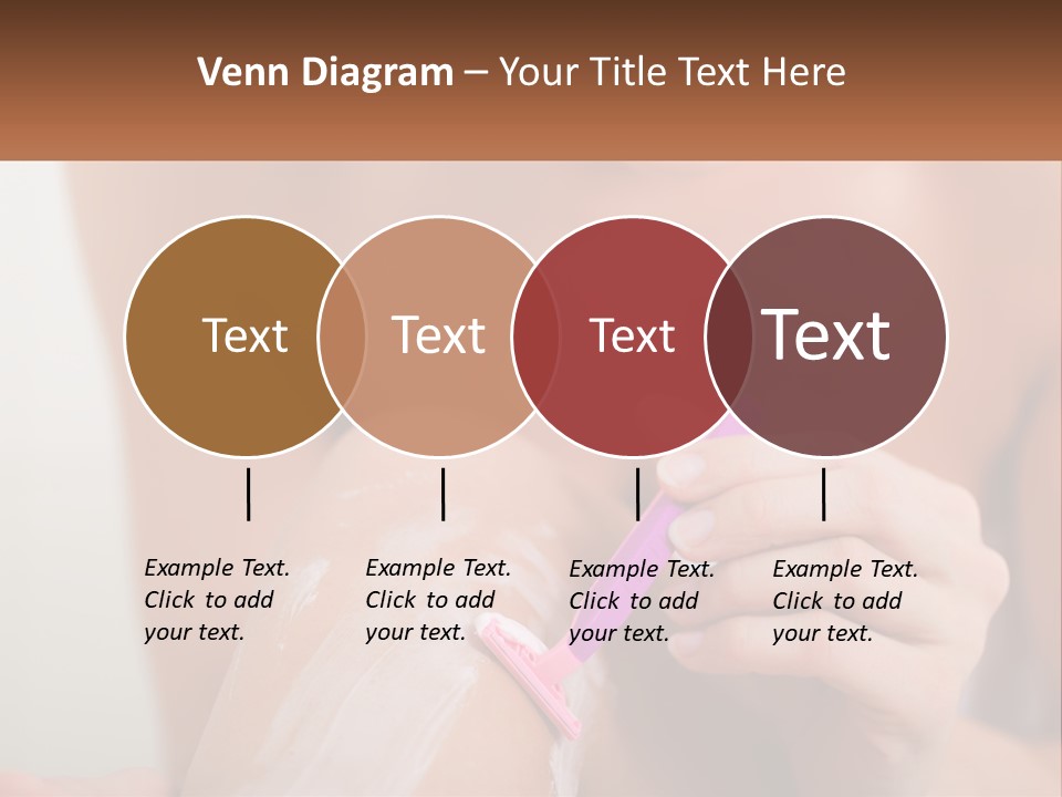 Woman Shaving Her Legs PowerPoint Template