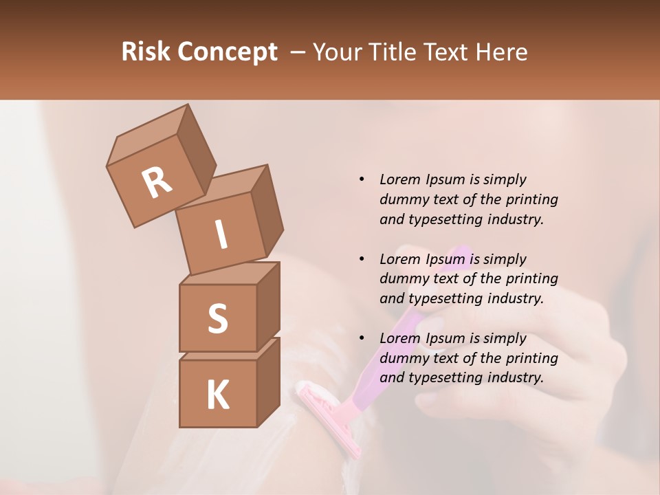 Woman Shaving Her Legs PowerPoint Template