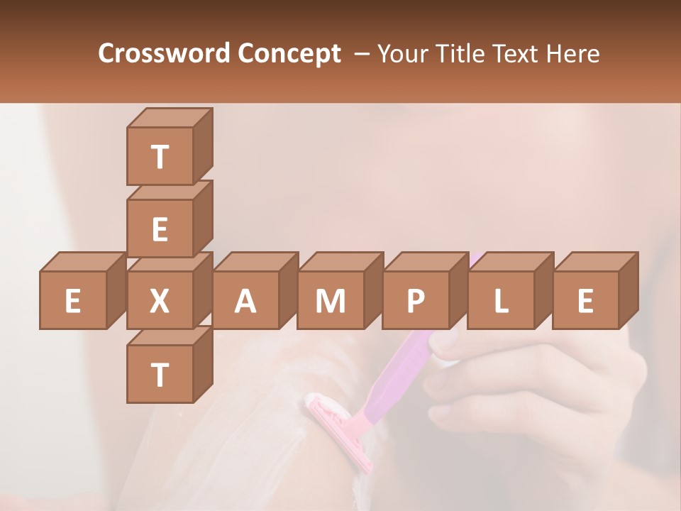 Woman Shaving Her Legs PowerPoint Template