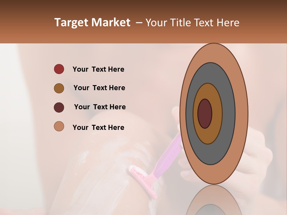 Woman Shaving Her Legs PowerPoint Template