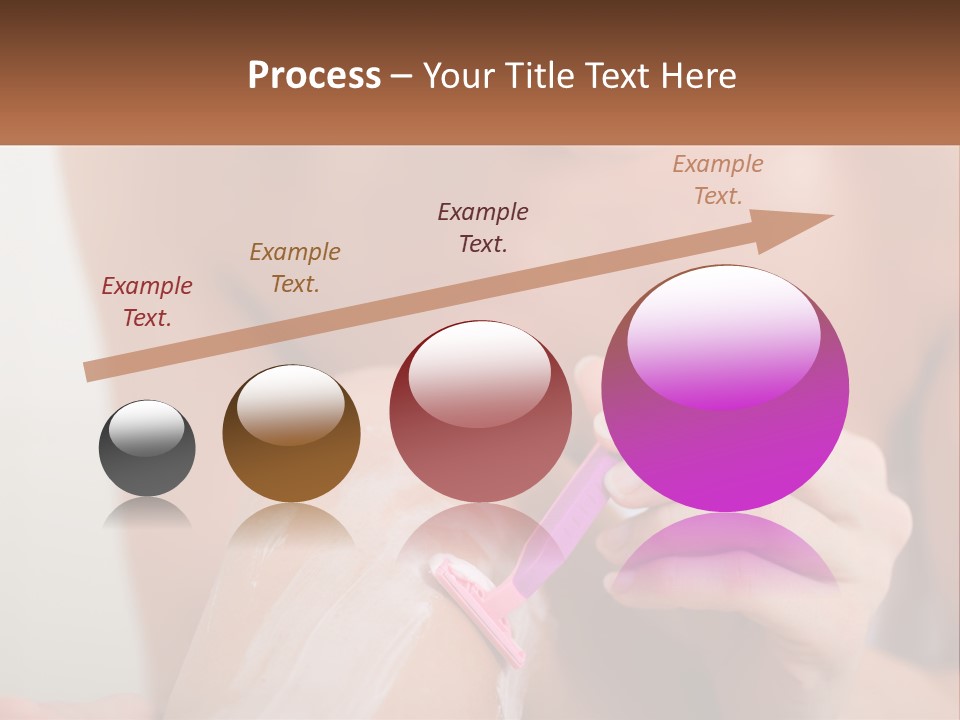 Woman Shaving Her Legs PowerPoint Template