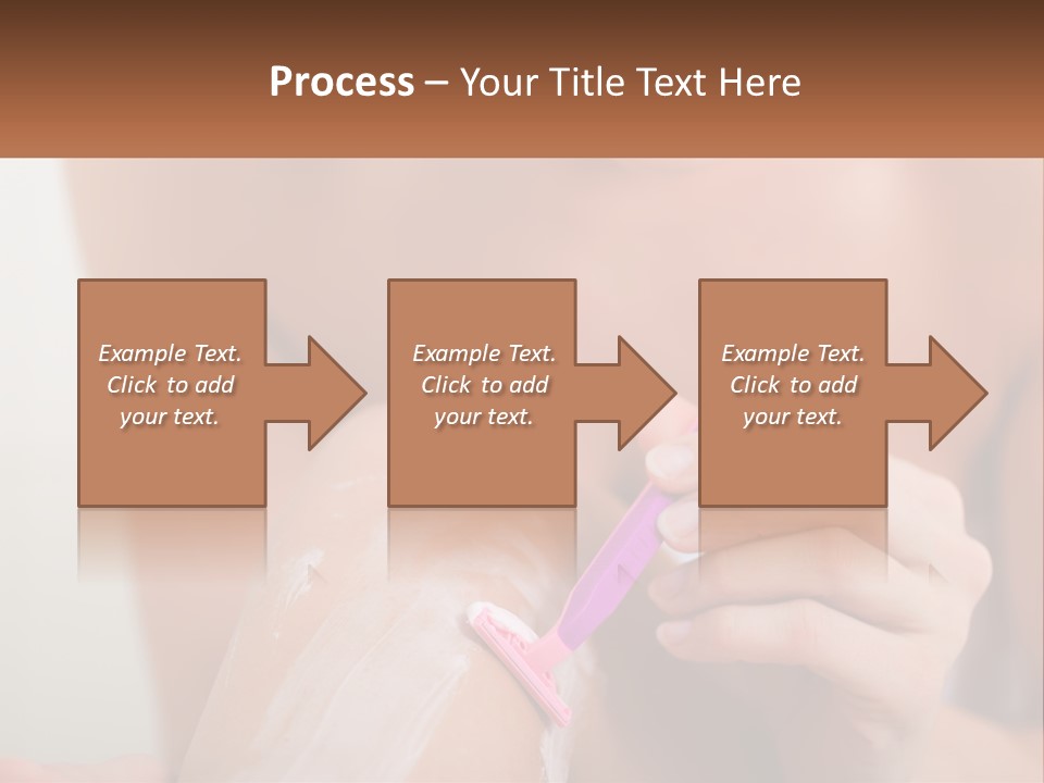 Woman Shaving Her Legs PowerPoint Template