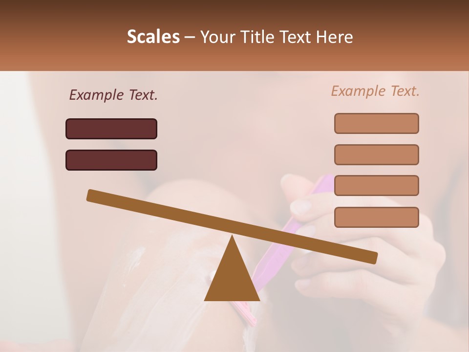 Woman Shaving Her Legs PowerPoint Template