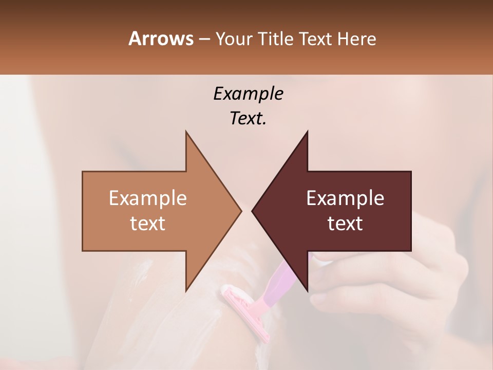 Woman Shaving Her Legs PowerPoint Template