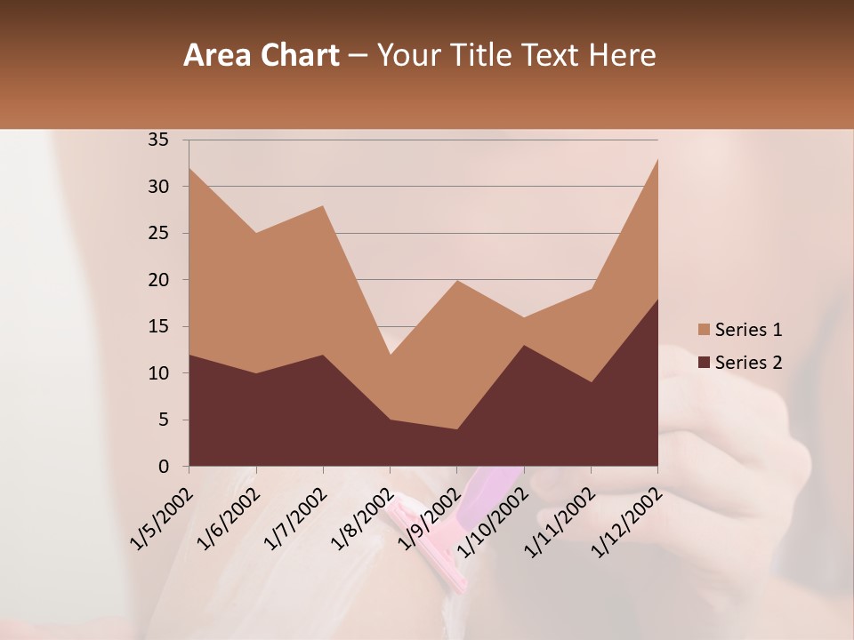 Woman Shaving Her Legs PowerPoint Template