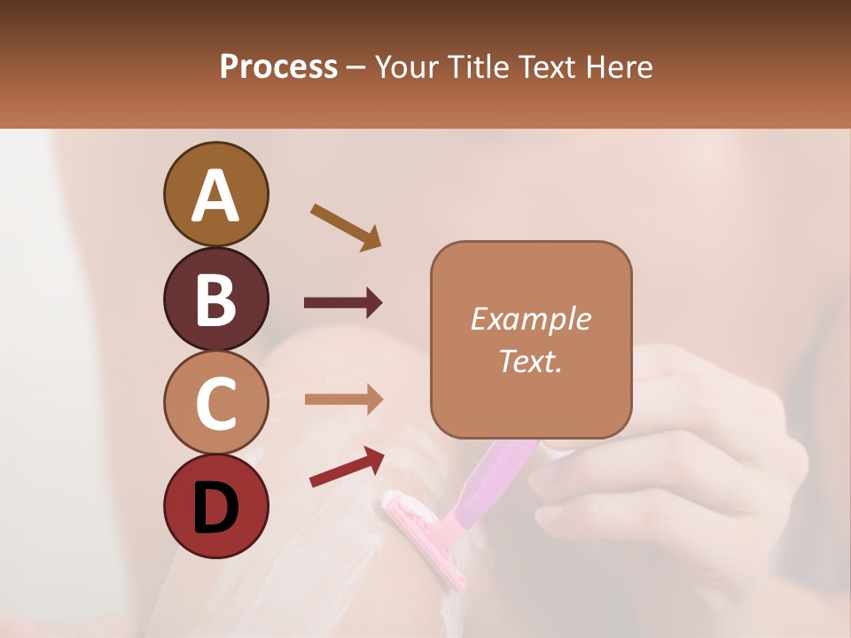 Woman Shaving Her Legs PowerPoint Template