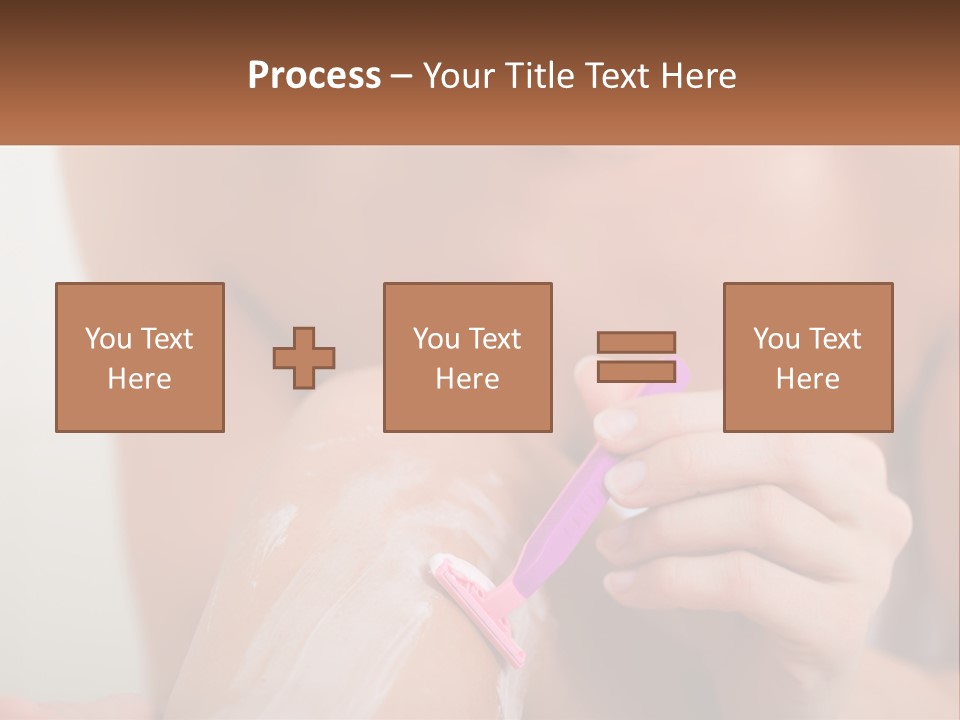 Woman Shaving Her Legs PowerPoint Template