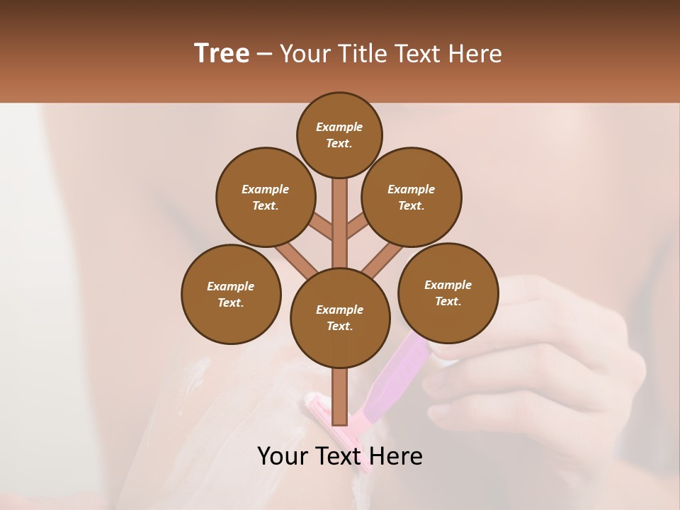 Woman Shaving Her Legs PowerPoint Template