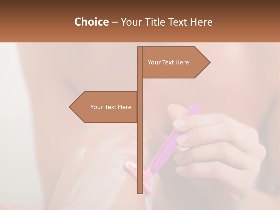 Woman Shaving Her Legs PowerPoint Template
