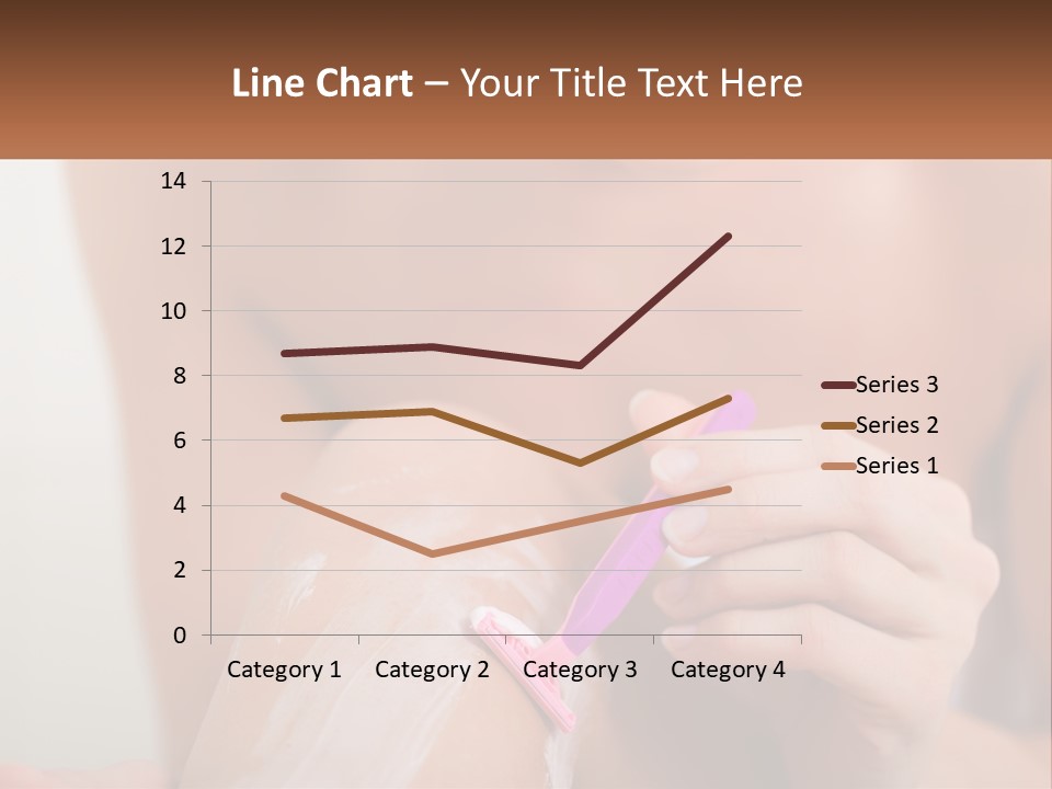 Woman Shaving Her Legs PowerPoint Template