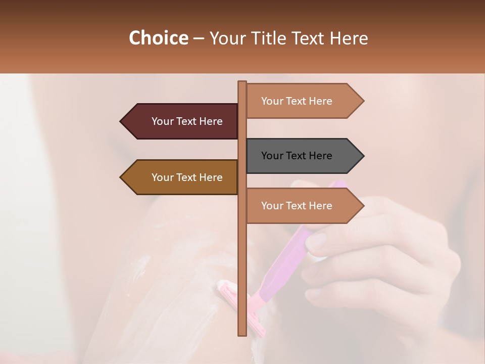 Woman Shaving Her Legs PowerPoint Template