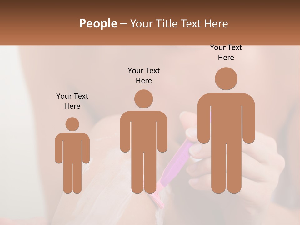 Woman Shaving Her Legs PowerPoint Template