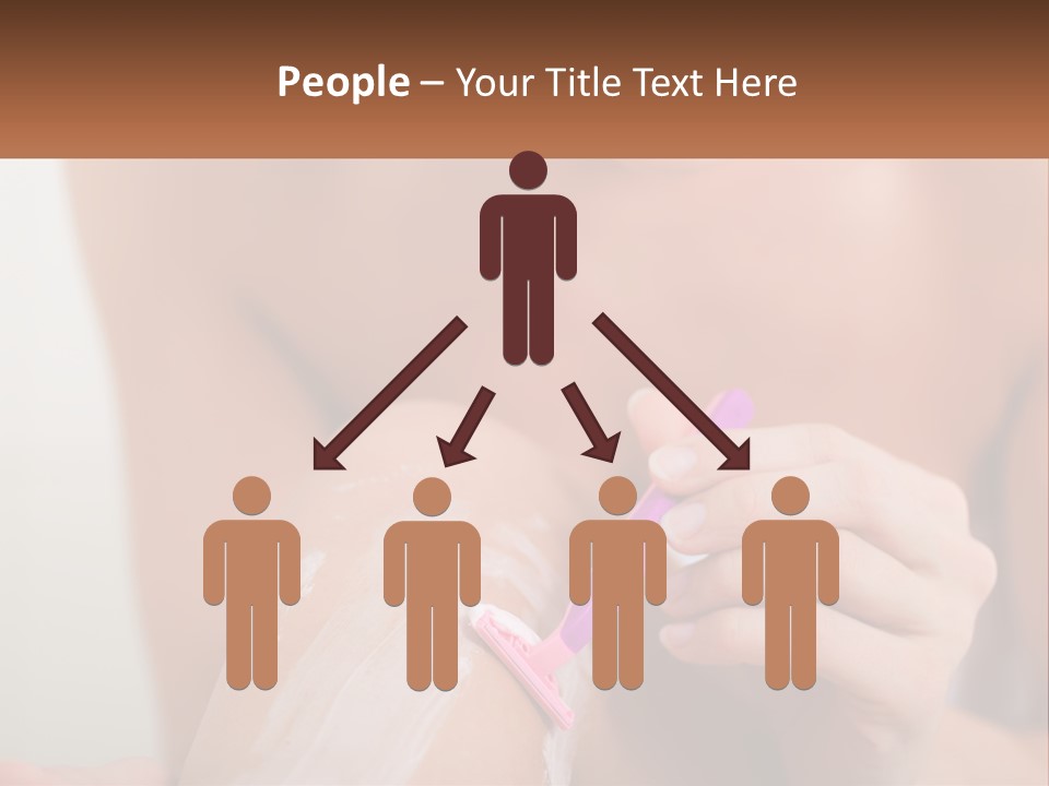 Woman Shaving Her Legs PowerPoint Template