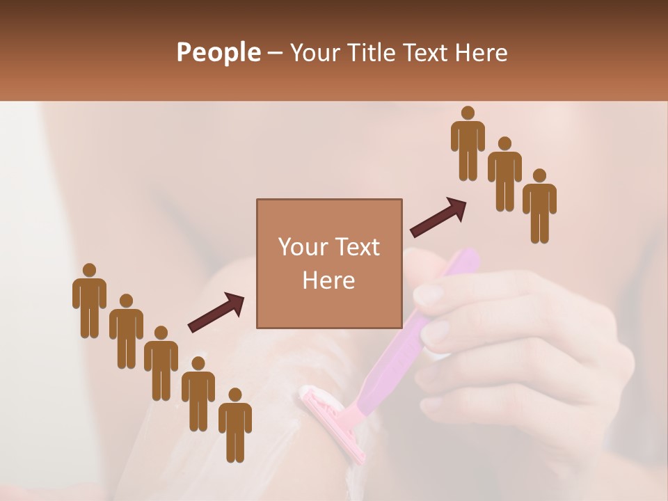 Woman Shaving Her Legs PowerPoint Template