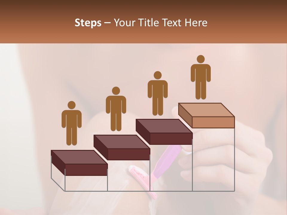 Woman Shaving Her Legs PowerPoint Template