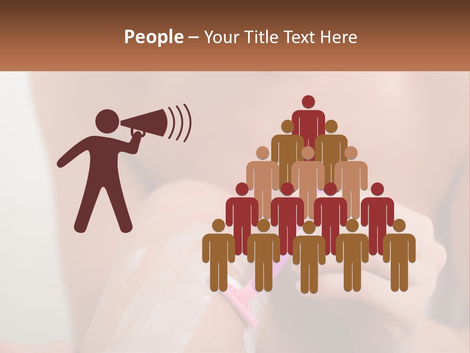 Woman Shaving Her Legs PowerPoint Template