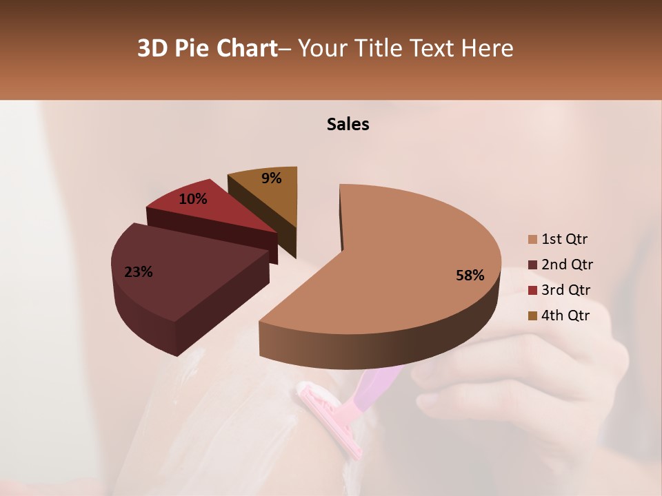 Woman Shaving Her Legs PowerPoint Template