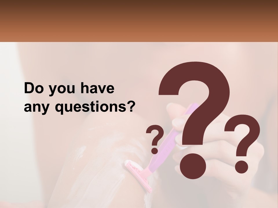 Woman Shaving Her Legs PowerPoint Template