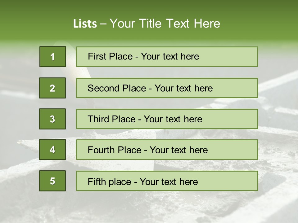 Building A Brick House PowerPoint Template