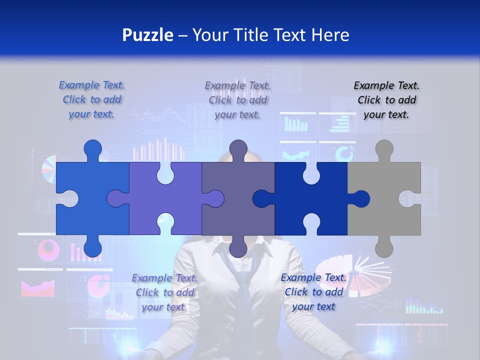 The Girl Is Immersed In Data Analysis PowerPoint Template