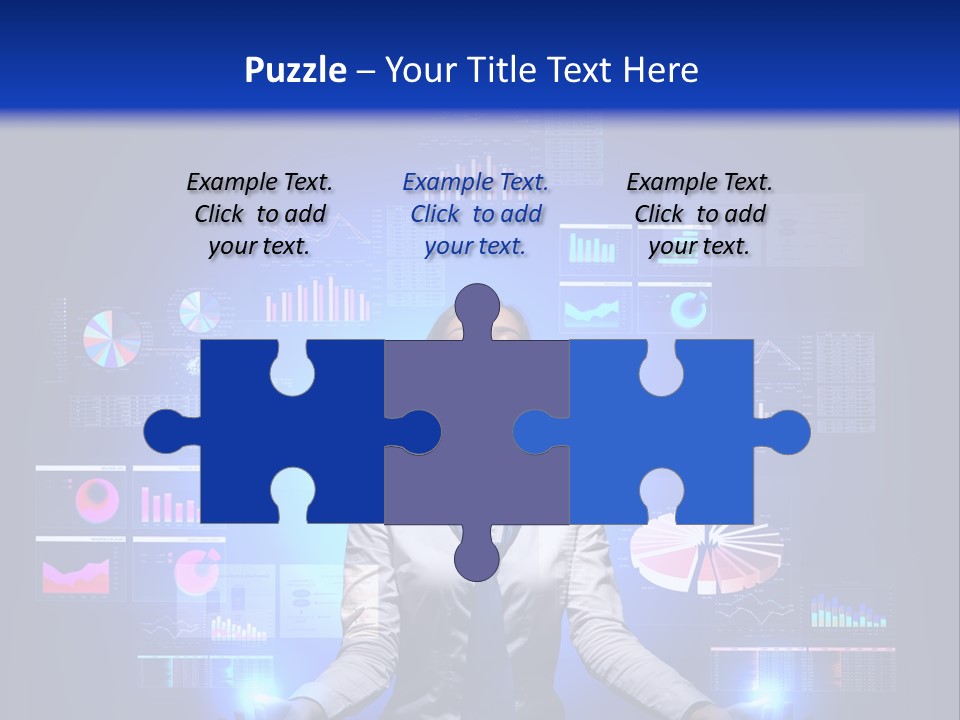 The Girl Is Immersed In Data Analysis PowerPoint Template