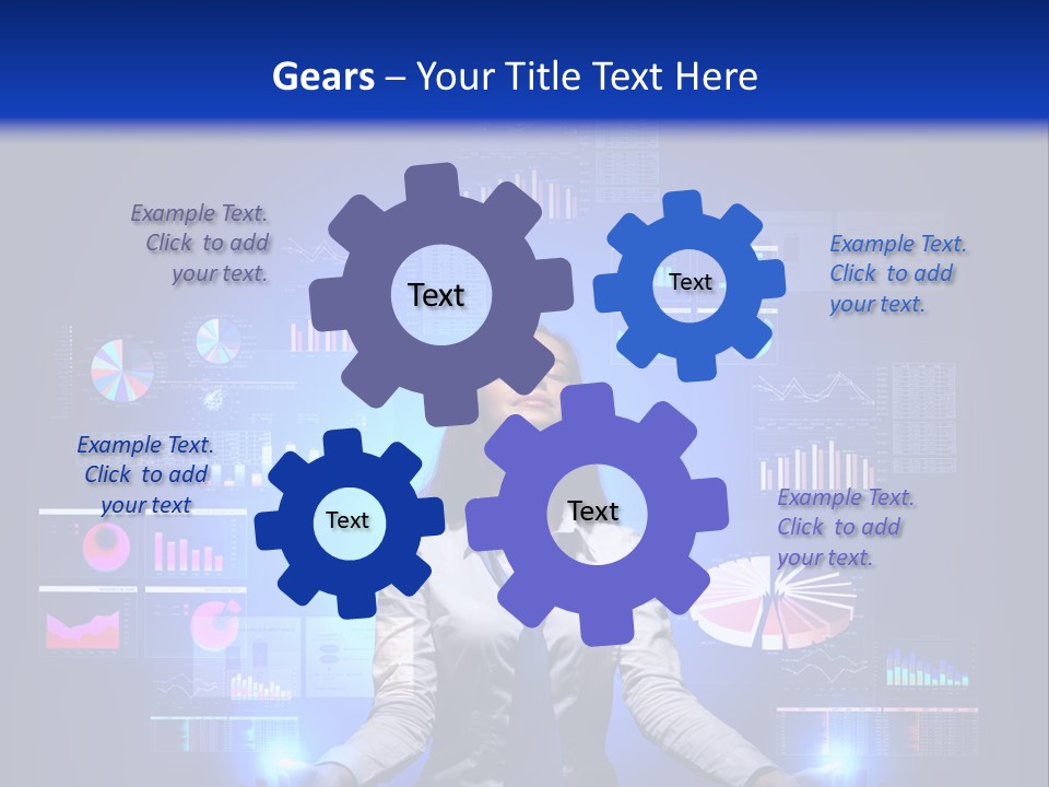 The Girl Is Immersed In Data Analysis PowerPoint Template