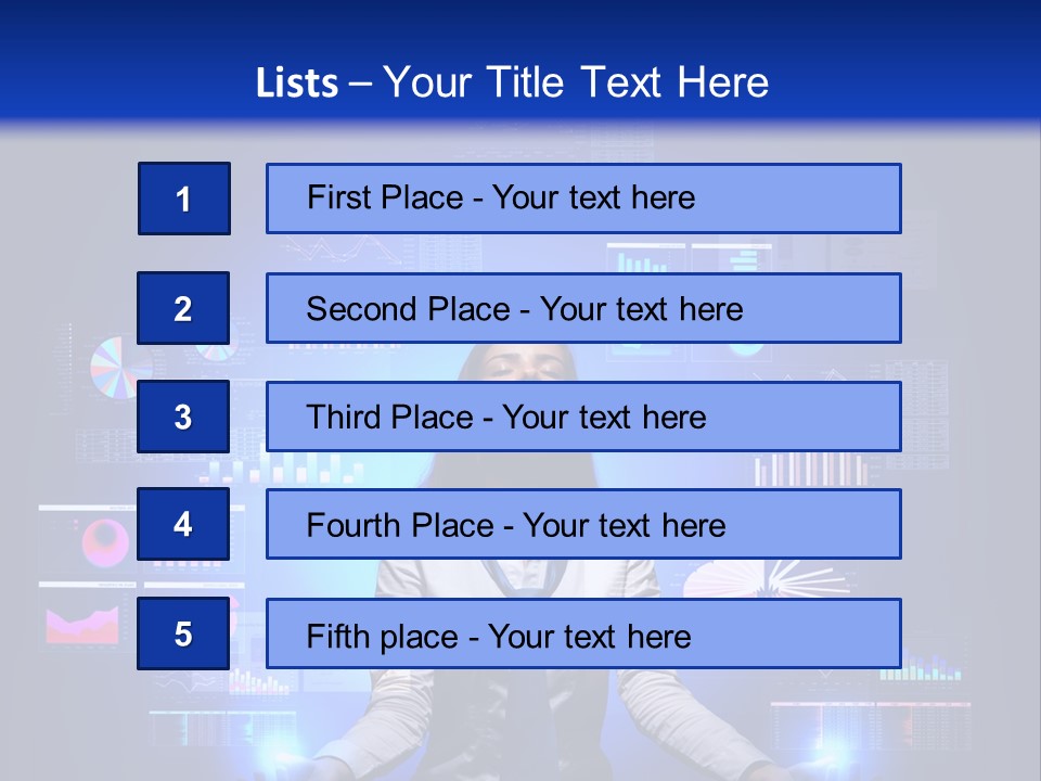 The Girl Is Immersed In Data Analysis PowerPoint Template